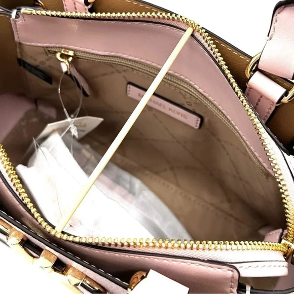 Michael Kors Reed Small Satchel Crossbody Bag Powder Blush (NWT) - Picture 12 of 13